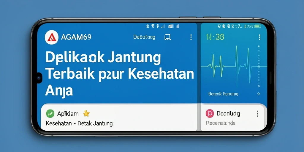 Tampilan utama AGAM69 dengan grafik detak jantung yang informatif.