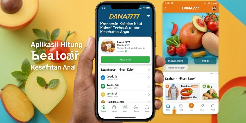Antarmuka DANA777 yang simpel dan informatif untuk hitung kalori.