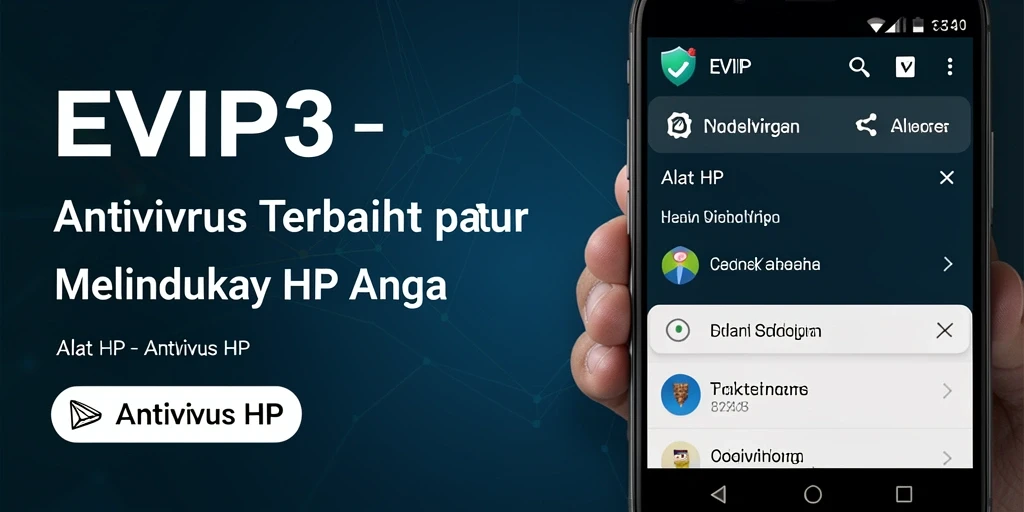 Tampilan antarmuka utama aplikasi EVIP3 Antivirus HP yang intuitif dan fungsional.