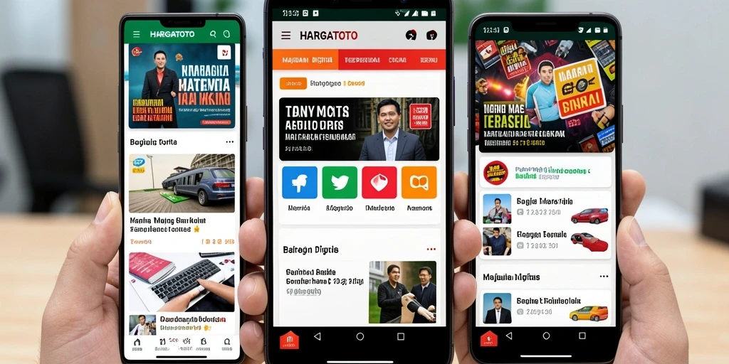 Antarmuka HARGATOTO yang intuitif dan menarik untuk Majalah Digital.