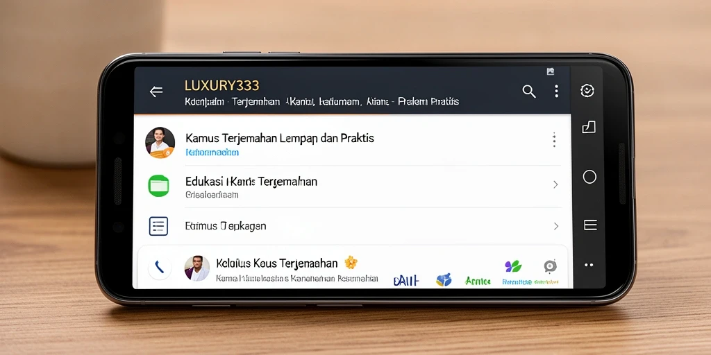 Tampilan antarmuka LUXURY333 yang mudah digunakan untuk terjemahan.