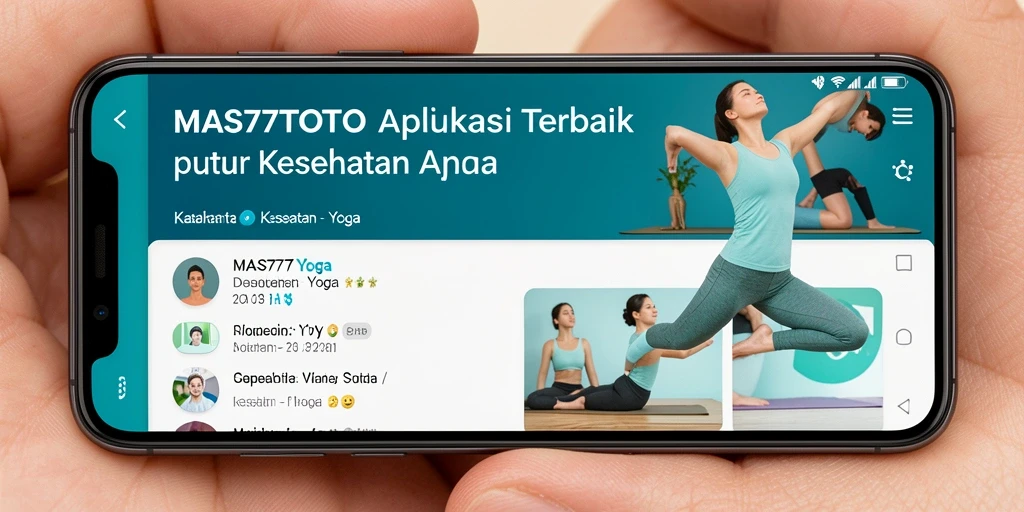 Tampilan antarmuka MAS77TOTO dengan fitur latihan Yoga yang interaktif.