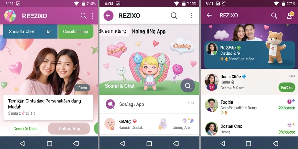 Tampilan antarmuka pengguna REZIXO yang modern dan menarik.