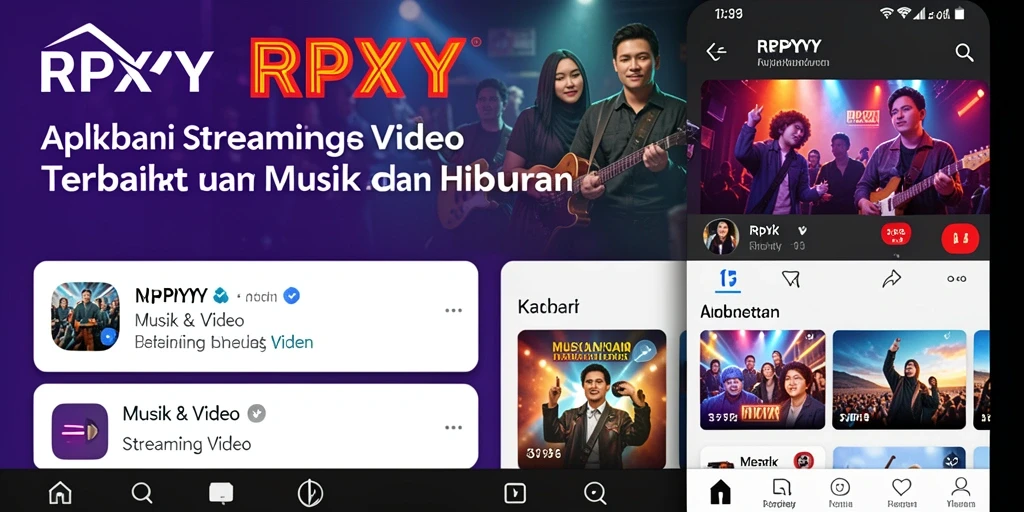 Tampilan antarmuka RPYYY yang menarik untuk Streaming Video.