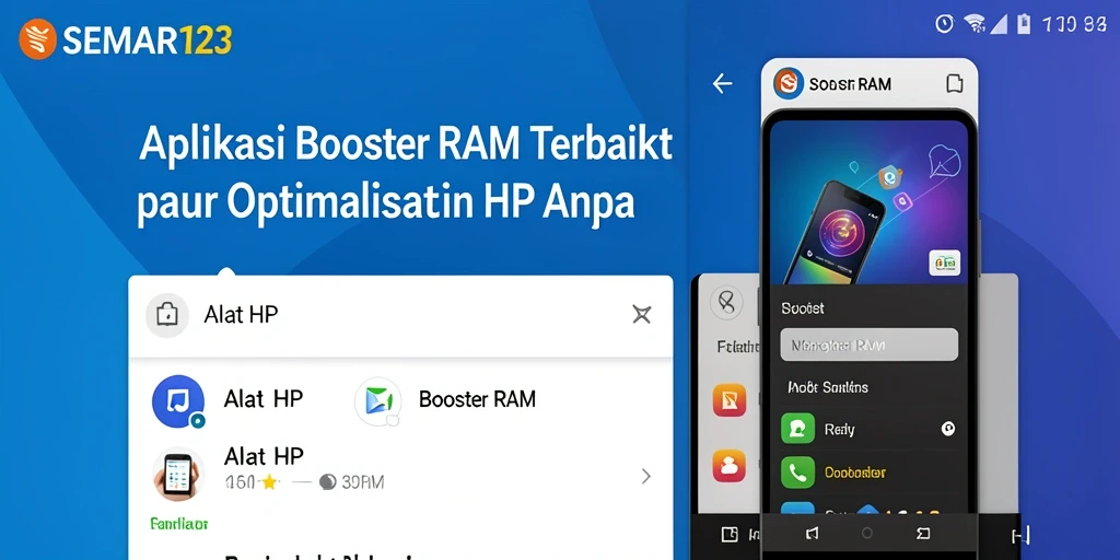 Tampilan antarmuka SEMAR123 untuk pengoptimalan RAM yang efisien.