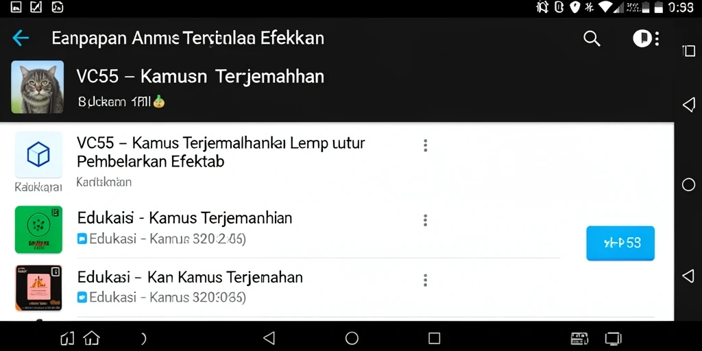Tampilan antarmuka pengguna VC55 yang sederhana dan informatif.