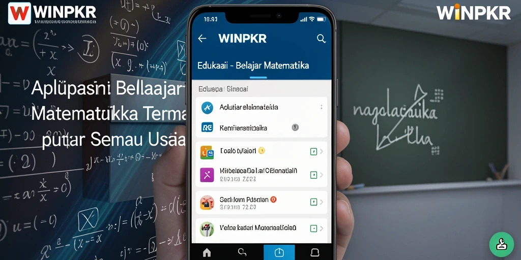 Antarmuka aplikasi WINPKR yang interaktif untuk belajar matematika.